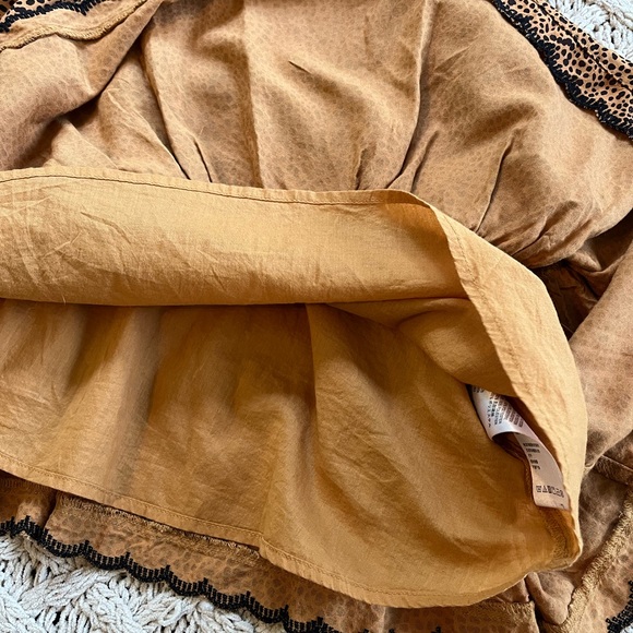 Urban Outfitters Tiered Sleeveless Sundress Mini Dress Animal Print Leopard XS - Picture 11 of 16